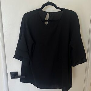 Amazon Black Women's Blouse with Ruffle Sleeves
